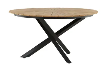 Mexico Matbord Utomhus Rund 140 cm Brun/Svart - Venture Home - Utemöbler & utemiljö - Utebord & trädgårdsbord - Matbord utomhus