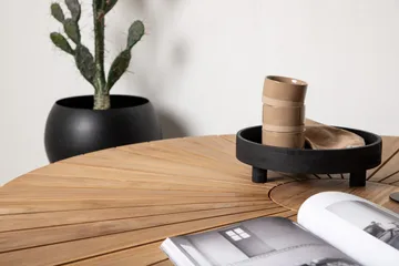 Mexico Matbord Utomhus Rund 140 cm Brun/Svart - Venture Home - Utemöbler & utemiljö - Utebord & trädgårdsbord - Matbord utomhus