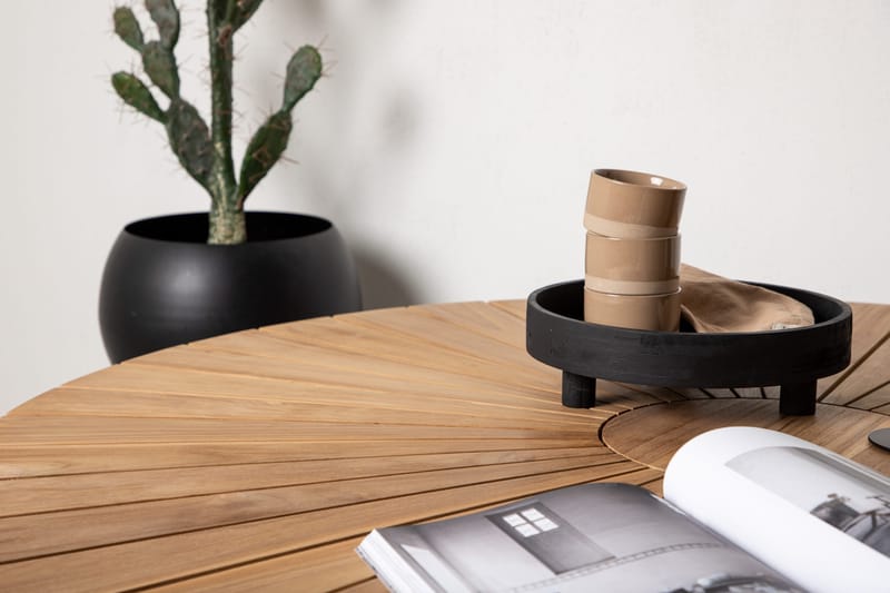 Mexico Matbord Utomhus Rund 140 cm Brun/Svart - Venture Home - Utemöbler & utemiljö - Utebord & trädgårdsbord - Matbord utomhus