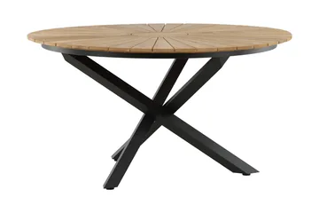 Mexico Matbord Utomhus Rund 140 cm Brun/Svart - Venture Home - Utemöbler & utemiljö - Utebord & trädgårdsbord - Matbord utomhus