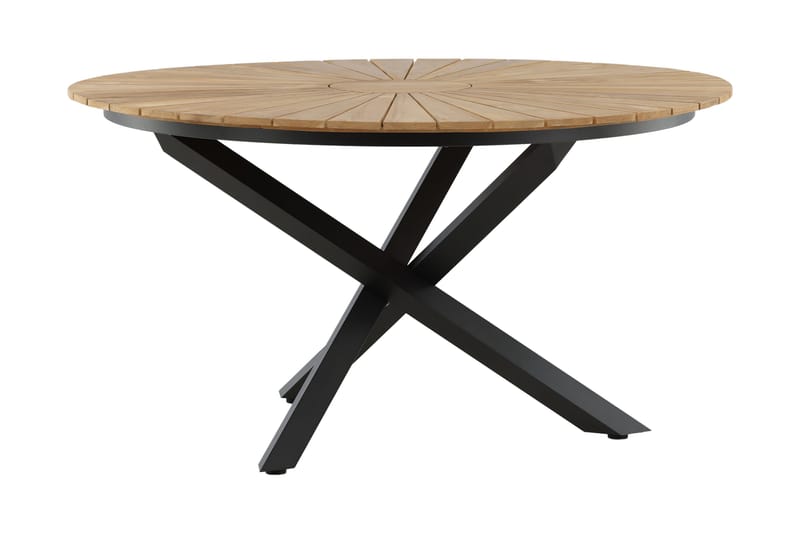 Mexico Matbord Utomhus Rund 140 cm Brun/Svart - Venture Home - Utemöbler & utemiljö - Utebord & trädgårdsbord - Matbord utomhus