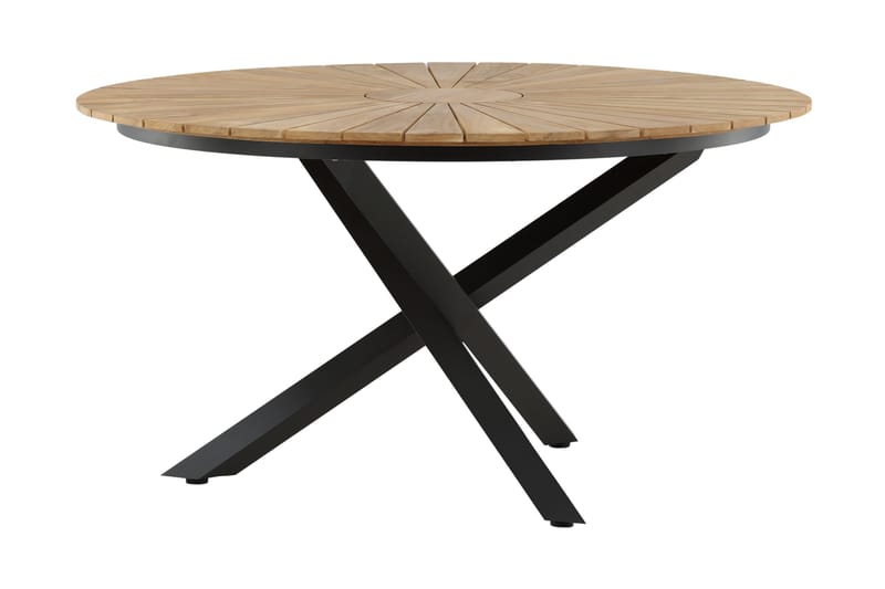 Mexico Matbord Utomhus Rund 140 cm Brun/Svart - Venture Home - Utemöbler & utemiljö - Utebord & trädgårdsbord - Matbord utomhus