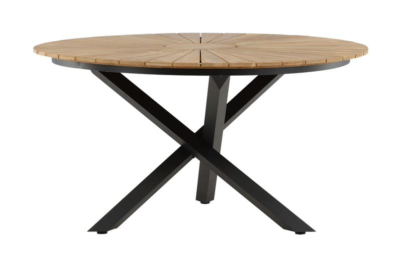 Mexico Matbord Utomhus Rund 140 cm Brun/Svart - Venture Home - Utemöbler & utemiljö - Utebord & trädgårdsbord - Matbord utomhus
