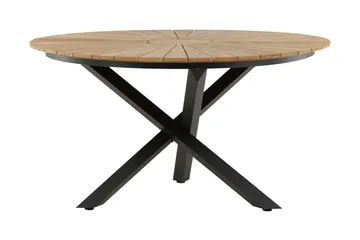 Mexico Matbord Utomhus Rund 140 cm Brun/Svart - Venture Home - Utemöbler & utemiljö - Utebord & trädgårdsbord - Matbord utomhus