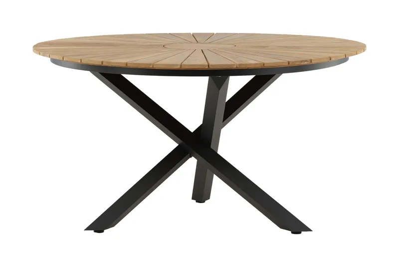 Mexico Matbord Utomhus Rund 140 cm Brun/Svart - Venture Home - Utemöbler & utemiljö - Utebord & trädgårdsbord - Matbord utomhus