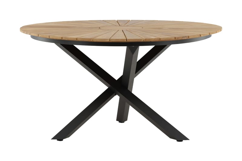Mexico Matbord Utomhus Rund 140 cm Brun/Svart - Venture Home - Utemöbler & utemiljö - Utebord & trädgårdsbord - Matbord utomhus