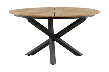 Mexico Matbord Utomhus Rund 140 cm Brun/Svart - Venture Home - Utemöbler & utemiljö - Utebord & trädgårdsbord - Matbord utomhus