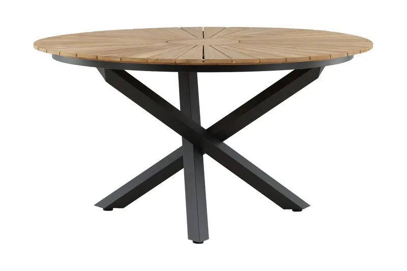 Mexico Matbord Utomhus Rund 140 cm Brun/Svart - Venture Home - Utemöbler & utemiljö - Utebord & trädgårdsbord - Matbord utomhus