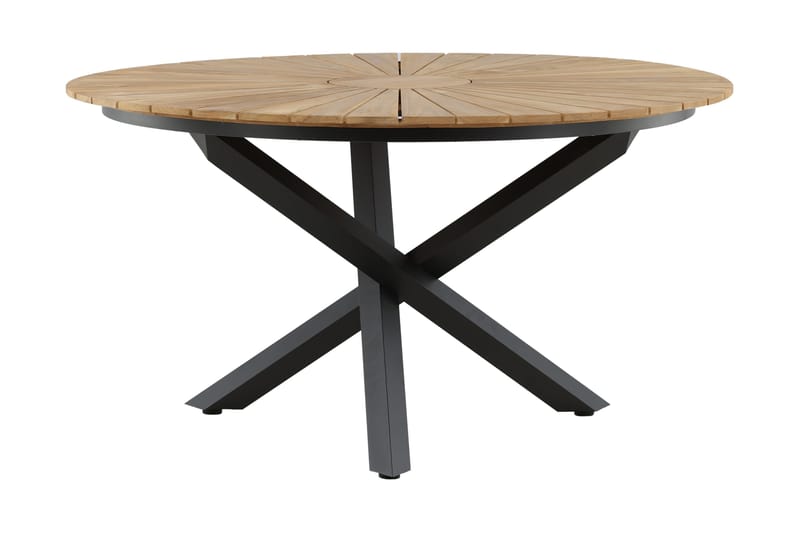 Mexico Matbord Utomhus Rund 140 cm Brun/Svart - Venture Home - Utemöbler & utemiljö - Utebord & trädgårdsbord - Matbord utomhus