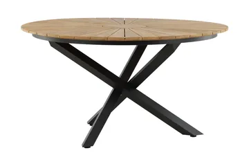 Mexico Matbord Utomhus Rund 140 cm Brun/Svart - Venture Home - Utemöbler & utemiljö - Utebord & trädgårdsbord - Matbord utomhus