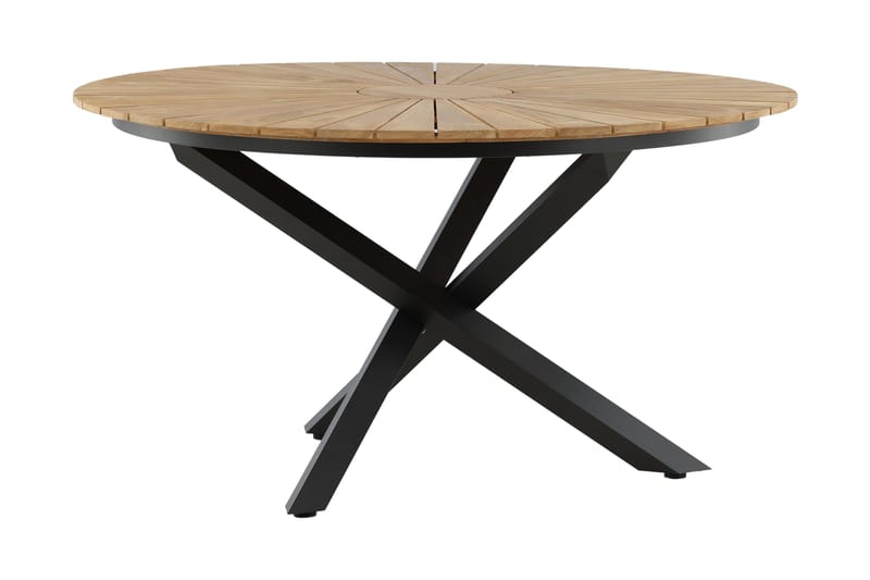 Mexico Matbord Utomhus Rund 140 cm Brun/Svart - Venture Home - Utemöbler & utemiljö - Utebord & trädgårdsbord - Matbord utomhus