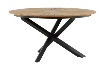 Mexico Matbord Utomhus Rund 140 cm Brun/Svart - Venture Home - Utemöbler & utemiljö - Utebord & trädgårdsbord - Matbord utomhus