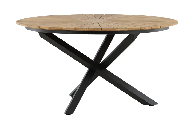 Mexico Matbord Utomhus Rund 140 cm Brun/Svart - Venture Home - Utemöbler & utemiljö - Utebord & trädgårdsbord - Matbord utomhus