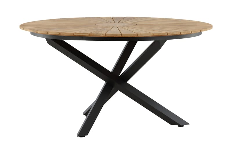 Mexico Matbord Utomhus Rund 140 cm Brun/Svart - Venture Home - Utemöbler & utemiljö - Utebord & trädgårdsbord - Matbord utomhus