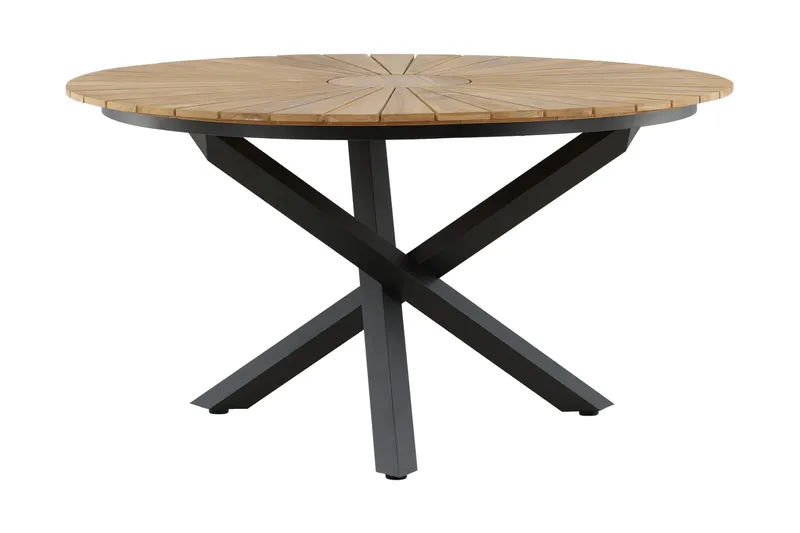 Mexico Matbord Utomhus Rund 140 cm Brun/Svart - Venture Home - Utemöbler & utemiljö - Utebord & trädgårdsbord - Matbord utomhus