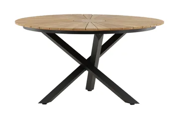 Mexico Matbord Utomhus Rund 140 cm Brun/Svart - Venture Home - Utemöbler & utemiljö - Utebord & trädgårdsbord - Matbord utomhus