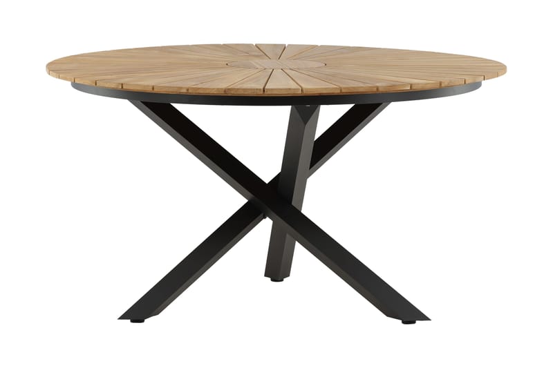 Mexico Matbord Utomhus Rund 140 cm Brun/Svart - Venture Home - Utemöbler & utemiljö - Utebord & trädgårdsbord - Matbord utomhus