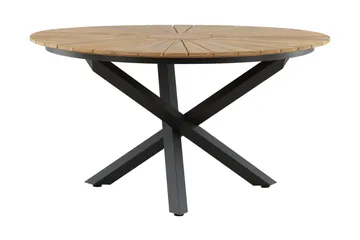 Mexico Matbord Utomhus Rund 140 cm Brun/Svart - Venture Home - Utemöbler & utemiljö - Utebord & trädgårdsbord - Matbord utomhus