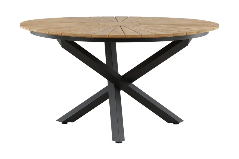 Mexico Matbord Utomhus Rund 140 cm Brun/Svart - Venture Home - Utemöbler & utemiljö - Utebord & trädgårdsbord - Matbord utomhus
