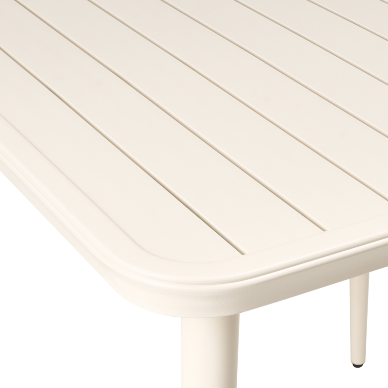 Matbord utomhus Naturno 80 cm Aluminum - Beige - Utemöbler & utemiljö - Utebord & trädgårdsbord - Matbord utomhus