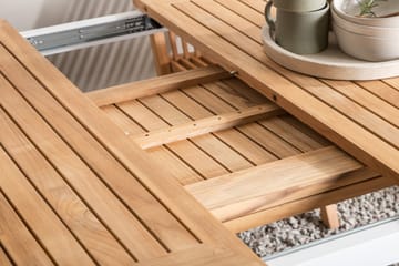 Panama Förlängningsbart Matbord Utomhus 224-324 cm - Teak/Vit - Utemöbler & utemiljö - Utebord & trädgårdsbord - Matbord utomhus