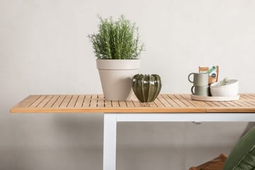Panama Förlängningsbart Matbord Utomhus 224-324 cm - Teak/Vit - Utemöbler & utemiljö - Utebord & trädgårdsbord - Matbord utomhus