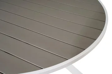 Parma Matbord Utomhus 140 cm Rund Vit/Grå - Venture Home - Utemöbler & utemiljö - Utebord & trädgårdsbord - Matbord utomhus