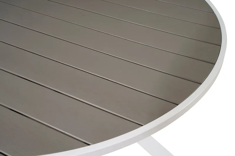 Parma Matbord Utomhus 140 cm Rund Vit/Grå - Venture Home - Utemöbler & utemiljö - Utebord & trädgårdsbord - Matbord utomhus