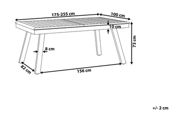 Pereta Trädgårdsbord 255 cm - Grå - Utemöbler & utemiljö - Utebord & trädgårdsbord - Matbord utomhus