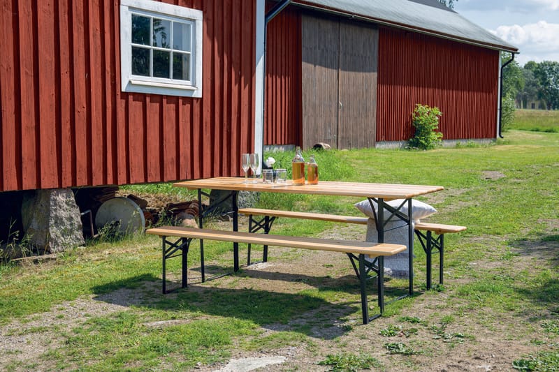 Picknickbord Guniess Hopfällbart Svart/Natur - Venture Home - Matbord utomhus
