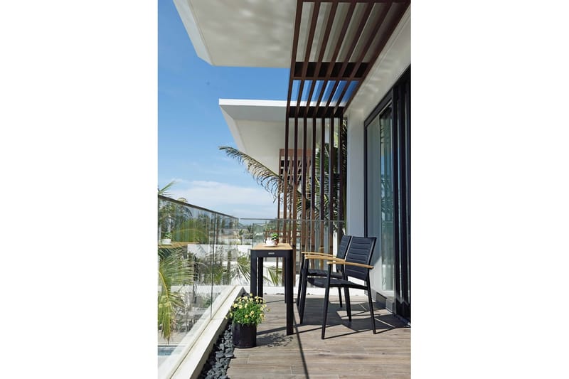 Portals Matbord Utomhus 143 cm - Svart/Trä - Utemöbler & utemiljö - Utebord & trädgårdsbord - Matbord utomhus