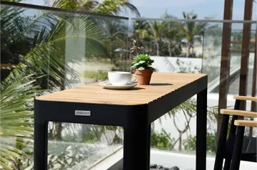 Portals Matbord Utomhus 143 cm - Svart/Trä - Utemöbler & utemiljö - Utebord & trädgårdsbord - Matbord utomhus