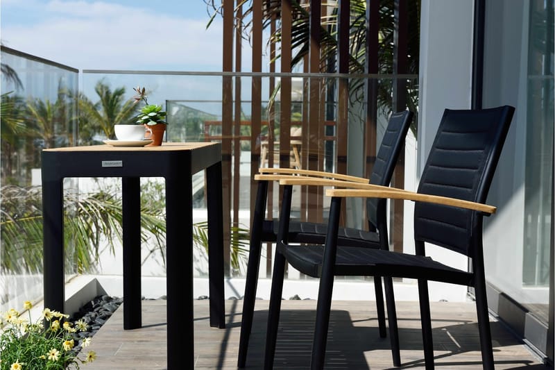 Portals Matbord Utomhus 143 cm - Svart/Trä - Utemöbler & utemiljö - Utebord & trädgårdsbord - Matbord utomhus