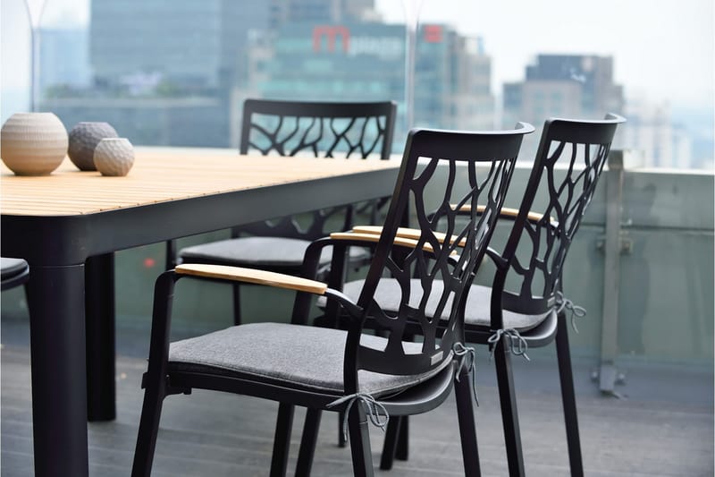 Portals Matbord Utomhus 161x95 cm - Teak/Svart - Utemöbler & utemiljö - Utebord & trädgårdsbord - Matbord utomhus