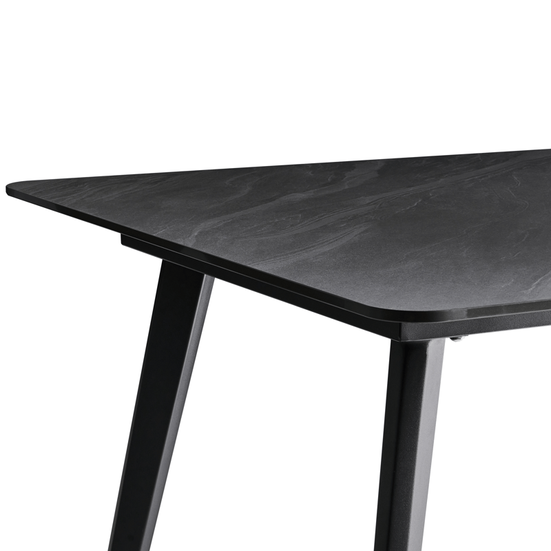 Matbord utomhus Rodallo 90x160 cm Sten - Svart - Utemöbler & utemiljö - Utebord & trädgårdsbord - Matbord utomhus