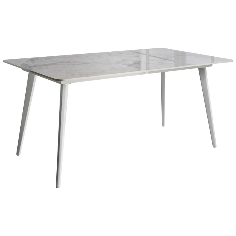 Matbord utomhus Rodallo 90x160 cm Sten, Vit