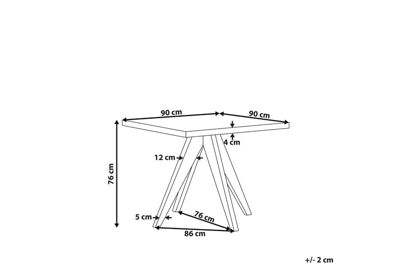 Rund Trädgårdsbord betongeffekt 90 c 90 cm OLBIA - Grå - Utemöbler & utemiljö - Utebord & trädgårdsbord - Matbord utomhus