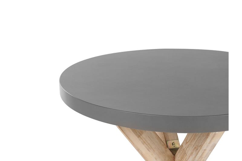 Rund Trädgårdsbord betongeffekt 90 cm OLBIA - Grå - Utemöbler & utemiljö - Utebord & trädgårdsbord - Matbord utomhus