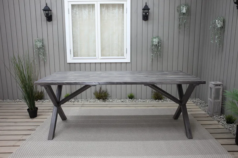 Scottsdale Fasta Matbord Utomhus 190 cm - Grå - Utemöbler & utemiljö - Utebord & trädgårdsbord - Matbord utomhus
