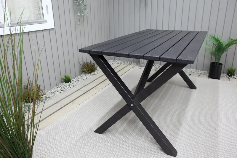 Scottsdale Matbord Utomhus 150 cm Kaffesvart - Kaffesvart - Utemöbler & utemiljö - Utebord & trädgårdsbord - Matbord utomhus