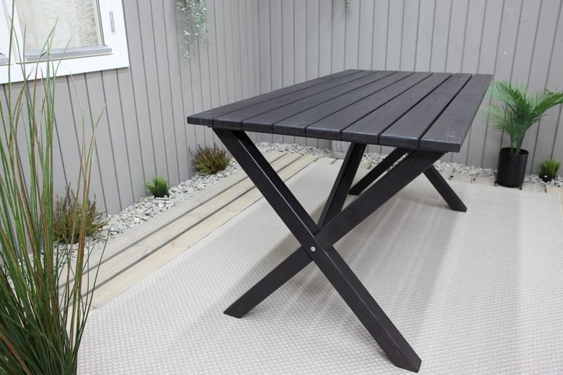 Scottsdale Matbord Utomhus 150 cm Kaffesvart - Kaffesvart - Utemöbler & utemiljö - Utebord & trädgårdsbord - Matbord utomhus