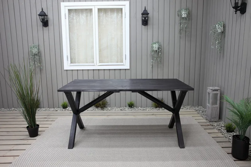 Scottsdale Matbord Utomhus 150 cm Kaffesvart - Kaffesvart - Utemöbler & utemiljö - Utebord & trädgårdsbord - Matbord utomhus