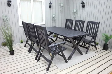 Scottsdale Matbord Utomhus 190 cm Svart - KWA - Utemöbler & utemiljö - Utebord & trädgårdsbord - Matbord utomhus