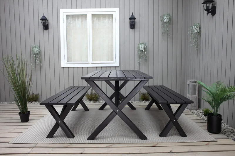 Scottsdale Matbord Utomhus 190 cm Svart - KWA - Utemöbler & utemiljö - Utebord & trädgårdsbord - Matbord utomhus