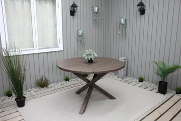 Scottsdale Matbord Utomhus Runt 112 cm - Brun - Utemöbler & utemiljö - Utebord & trädgårdsbord - Matbord utomhus