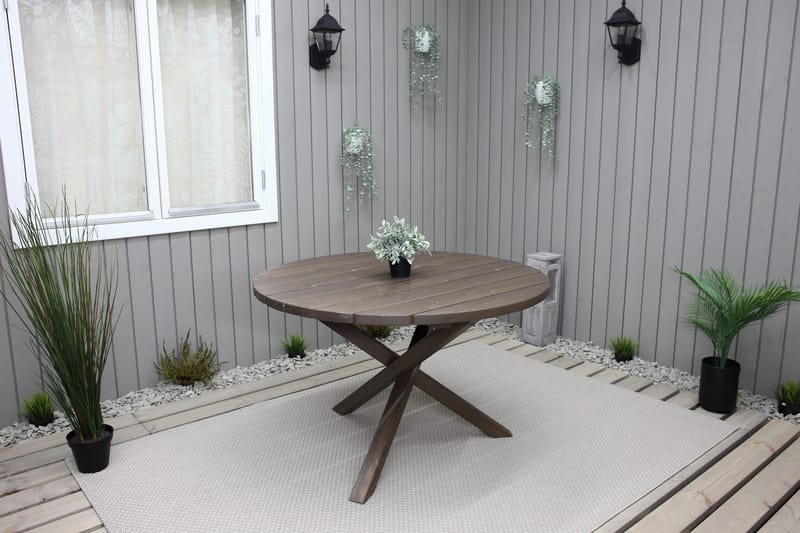 Scottsdale Matbord Utomhus Runt 112 cm - Brun - Utemöbler & utemiljö - Utebord & trädgårdsbord - Matbord utomhus