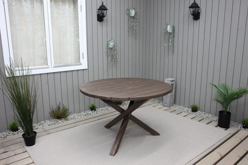 Scottsdale Matbord Utomhus Runt 112 cm - Brun - Utemöbler & utemiljö - Utebord & trädgårdsbord - Matbord utomhus