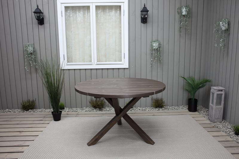 Scottsdale Matbord Utomhus Runt 112 cm - Brun - Utemöbler & utemiljö - Utebord & trädgårdsbord - Matbord utomhus