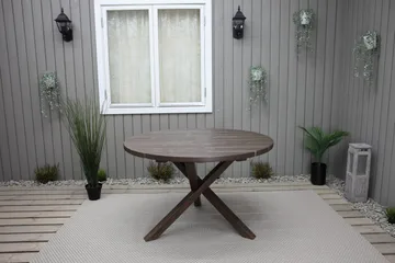Scottsdale Matbord Utomhus Runt 112 cm - Brun - Utemöbler & utemiljö - Utebord & trädgårdsbord - Matbord utomhus