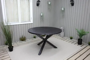 Scottsdale Matbord Utomhus Runt 112 cm - Kaffesvart - Utemöbler & utemiljö - Utebord & trädgårdsbord - Matbord utomhus
